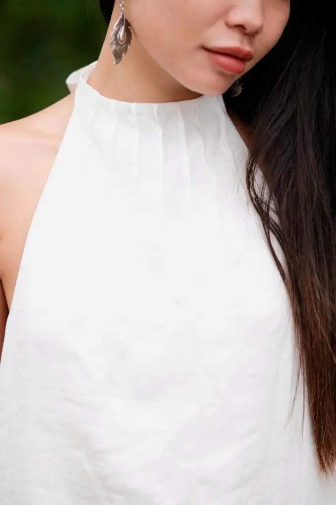 [L_MIST_LONG_XS] Mist - White Long Linen (XS)